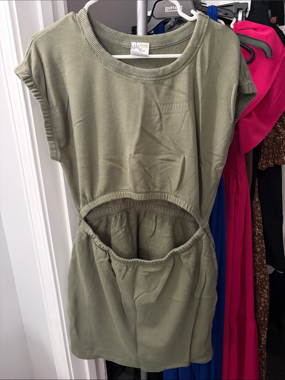 Aerie offline Olive Cutout Dress